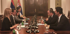 3 March 2020 National Assembly Deputy Speaker Veroljub Arsic in meeting with the delegation of the Committee on European Integration and Regional Cooperation of the Republic of Srpska 